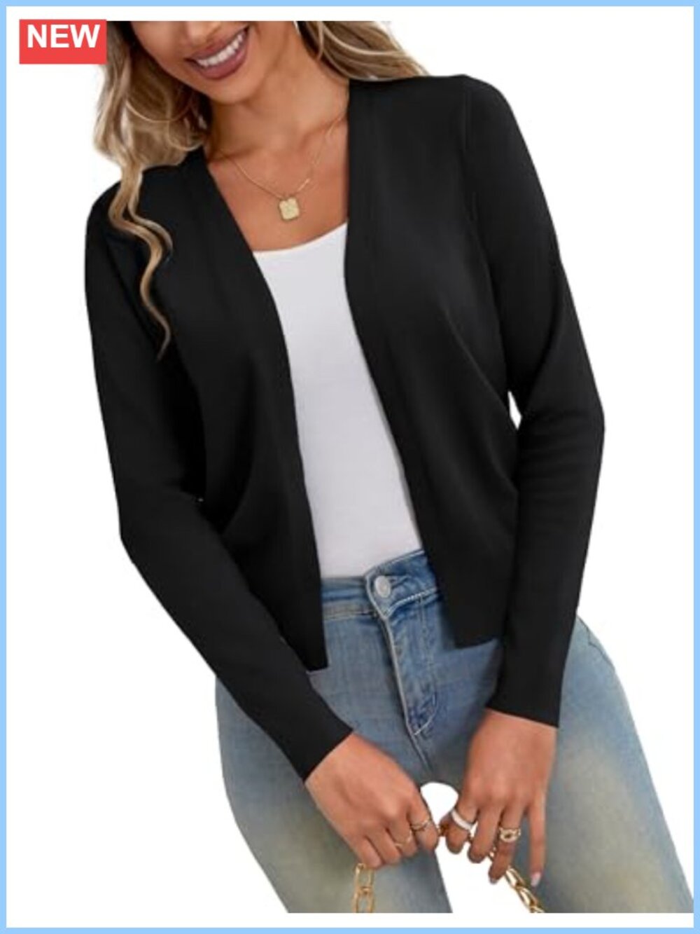 Women's Knit Bolero Shrug Cropped Cardigan Open Front Ribbed